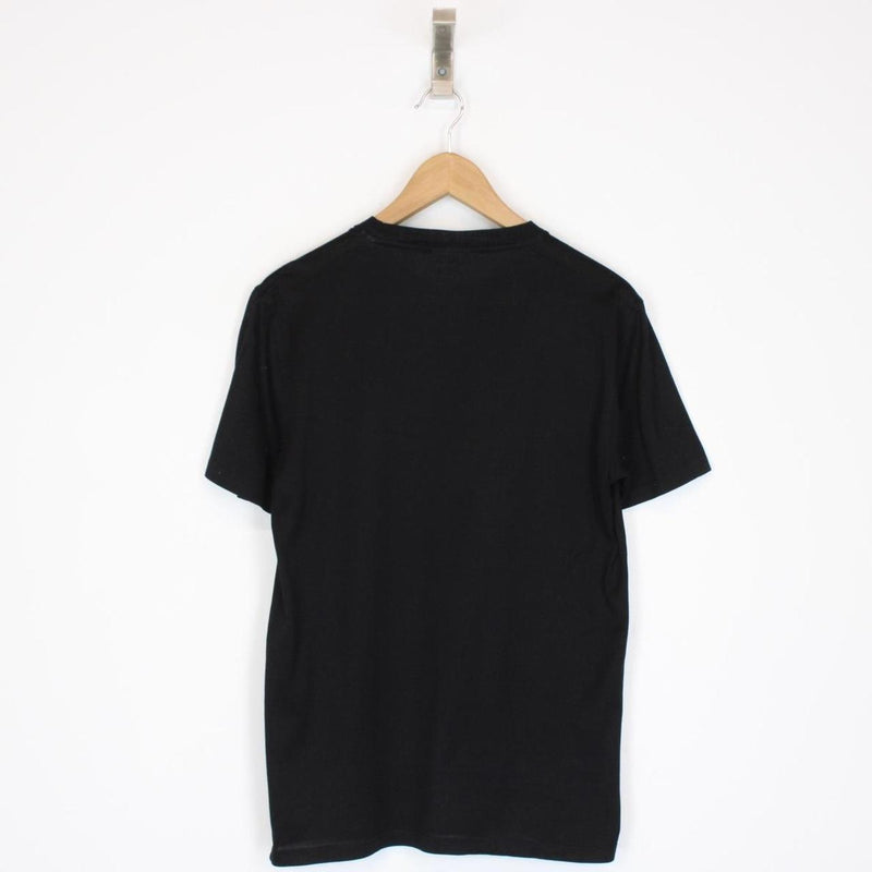 Lanvin Black and White Hidden Logo Print Short Sleeve T-Shirt