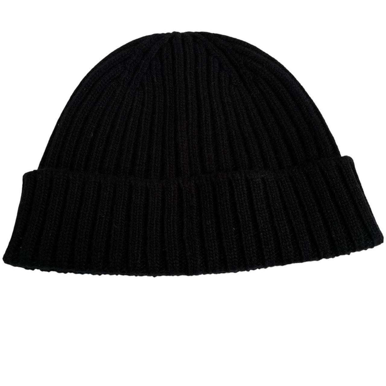 Belstaff Black Virgin Wool Watch Beanie Hat