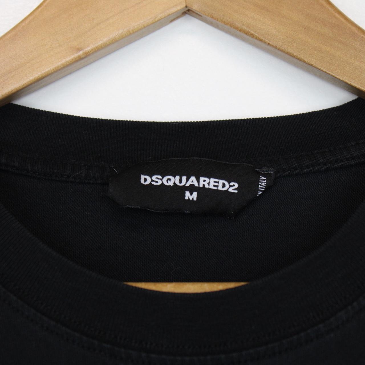 Dsquared2 Black and Multicoloured Gradient Print Short Sleeve T-Shirt