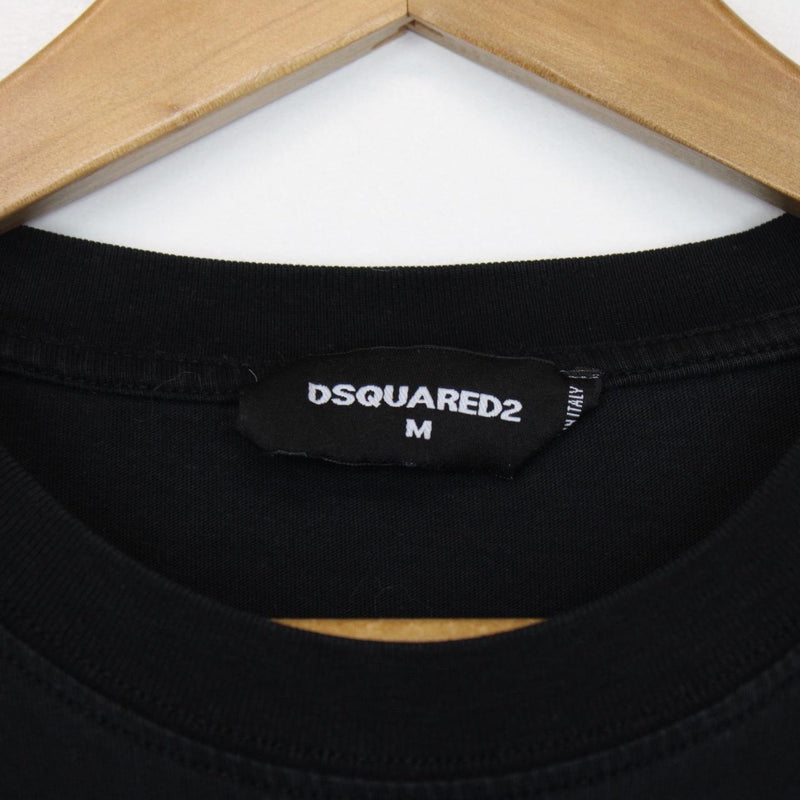 Dsquared2 Black and Multicoloured Gradient Print Short Sleeve T-Shirt