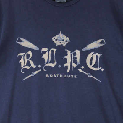 Polo Ralph Lauren navy blue short sleeve cotton t-shirt with pocket and logo detail.