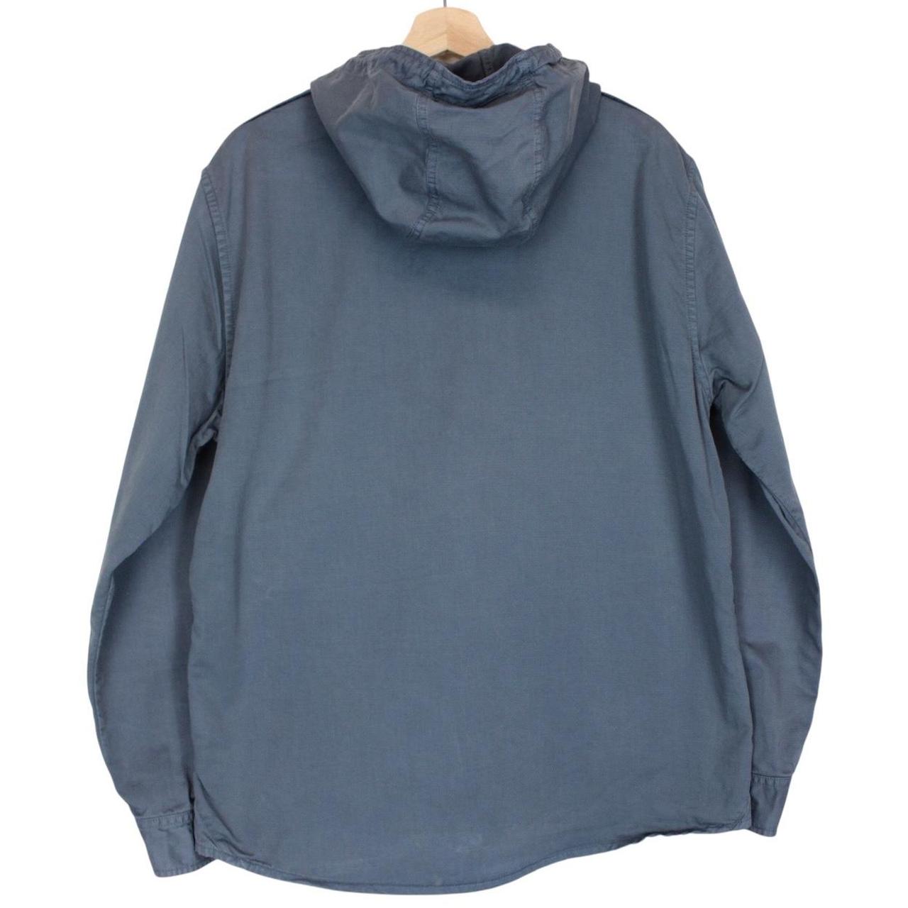 Stone Island AW 2014 Blue Supima Cotton Twill Stretch-TC Hooded Jacket