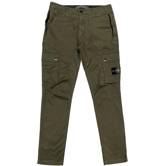 Stone Island AW 2023 Green Slim Fit Cargo Trousers