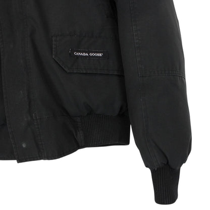 Canada Goose Black Chilliwack Bomber Down Jacket with Fur Trim
