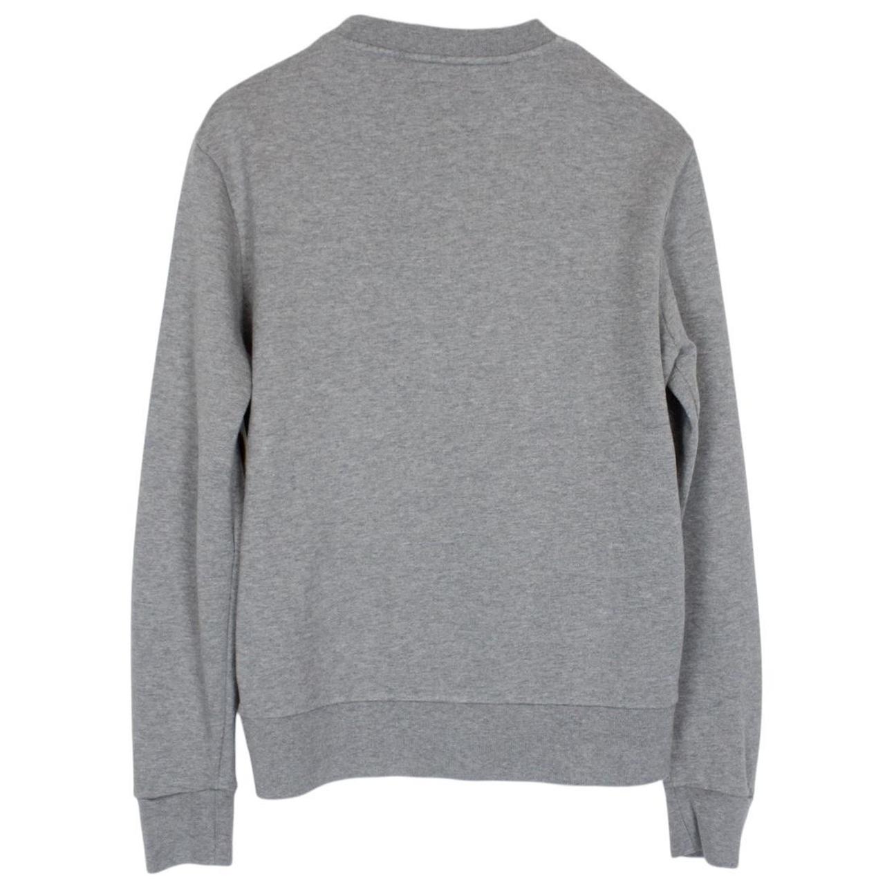 Moncler Grey Cotton Logo Embroidered Sweatshirt Jumper