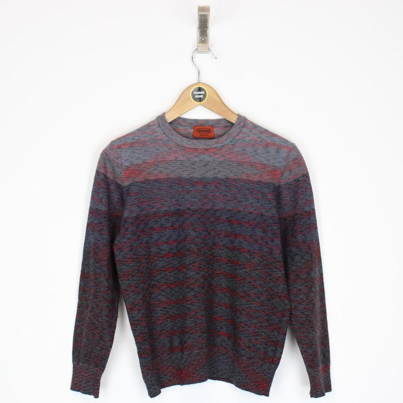 Missoni Multicoloured Striped Wool Knit Sweatshirt Jumper