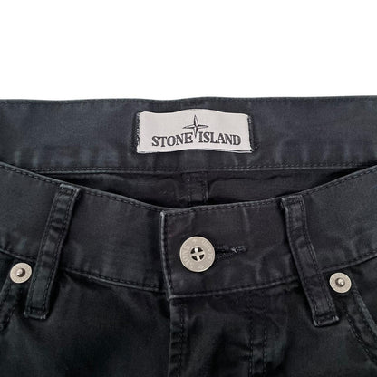 Stone Island SS 2017 Black Slim Fit Cotton Trousers