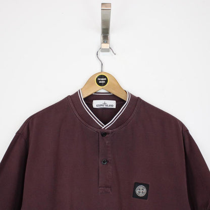 Stone Island SS 2018 Brown Short Sleeve Round Neck Compass Polo Shirt