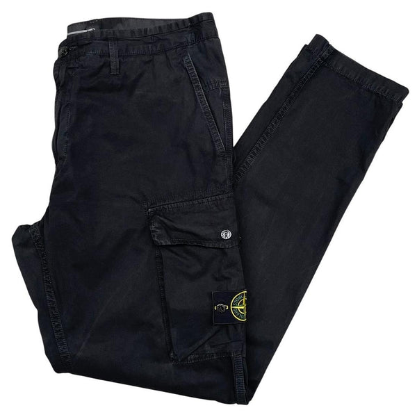 Stone Island SS 2019 Black Slim Fit Cargo Trousers