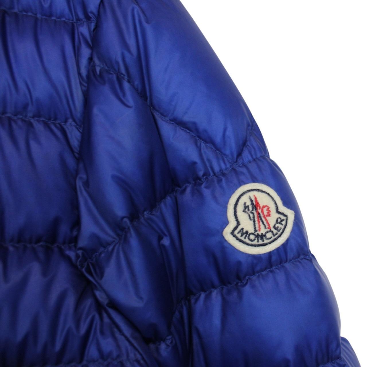 Moncler Morvan Blue Full Zip Hooded Down Jacket