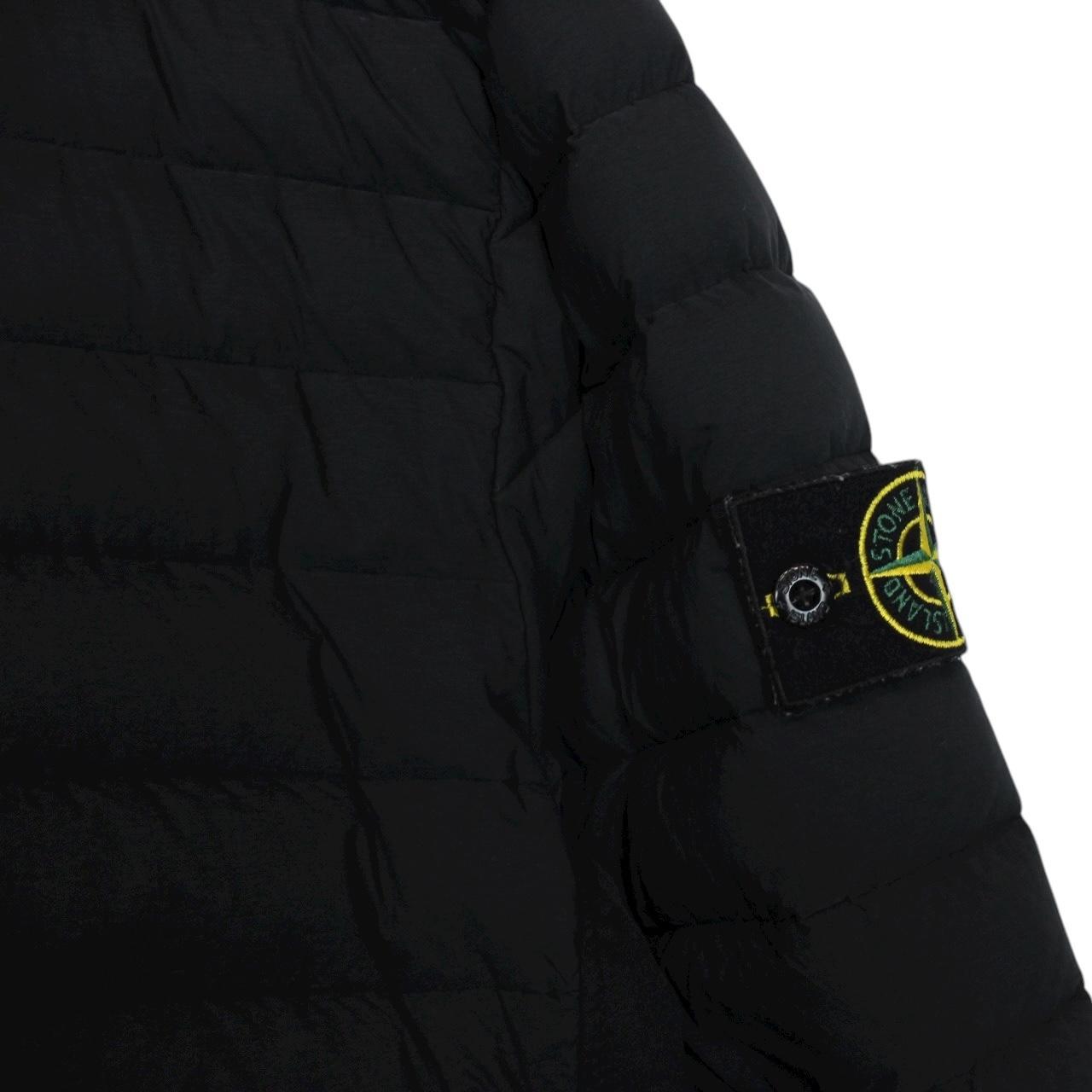Stone Island AW 2020 Black Loom Woven Chambers Stretch Nylon TC Down Jacket