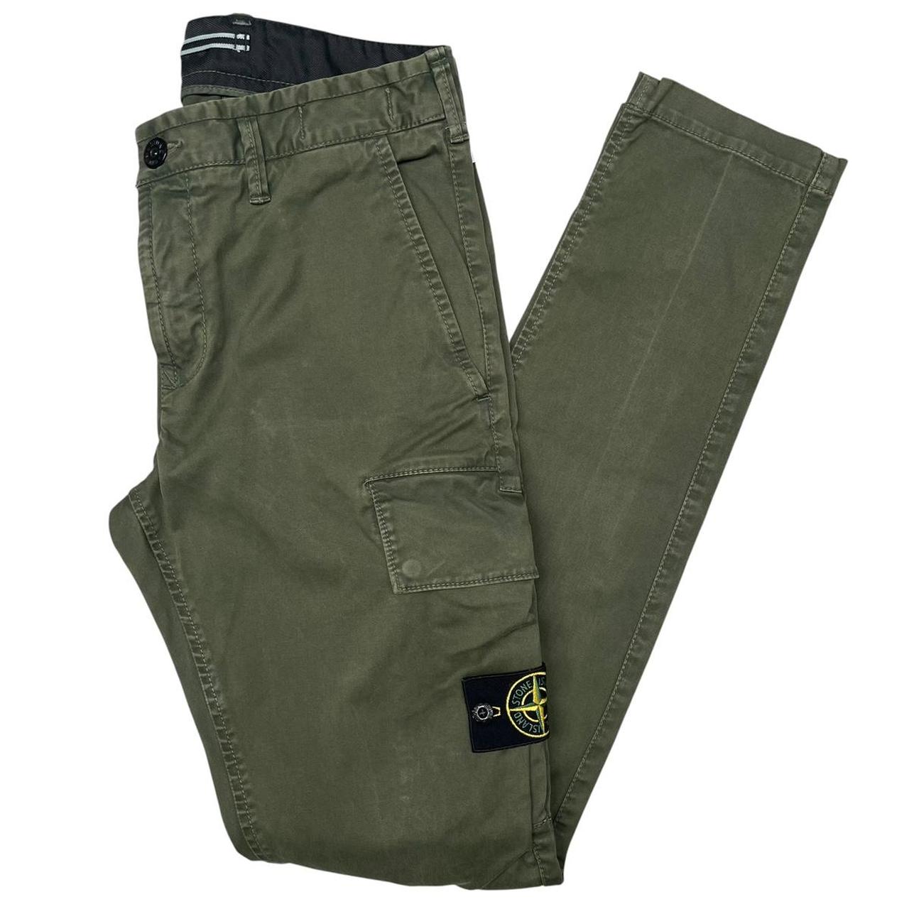 Stone Island AW 2022 Green Skinny Fit Cargo Trousers