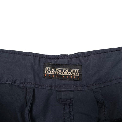 Napapijri Navy Blue Cotton Cargo Shorts