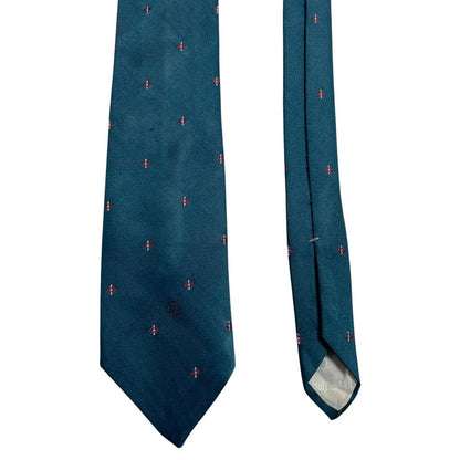 Vintage Christian Dior Green Polyester/Silk Tie