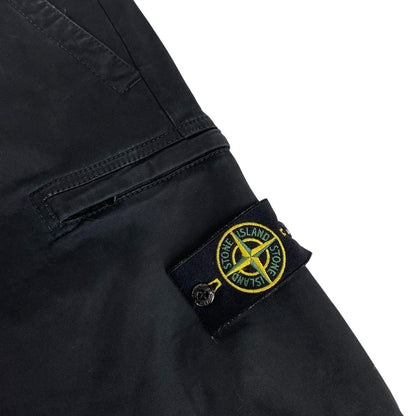 Stone Island AW 2021 Black Skinny Fit Cargo Trousers