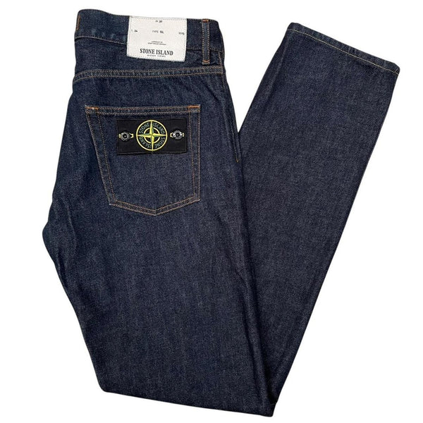 Stone Island Dark Navy Blue Slim Fit Denim Jeans