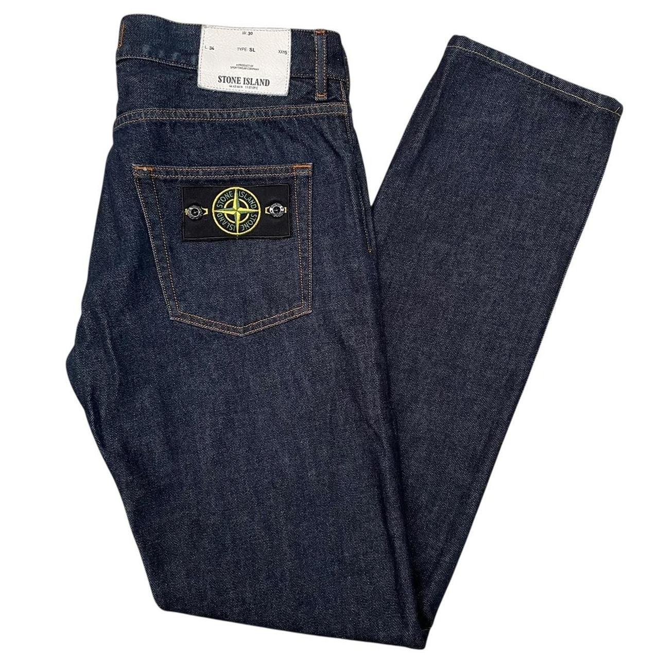 Stone Island Dark Navy Blue Slim Fit Denim Jeans