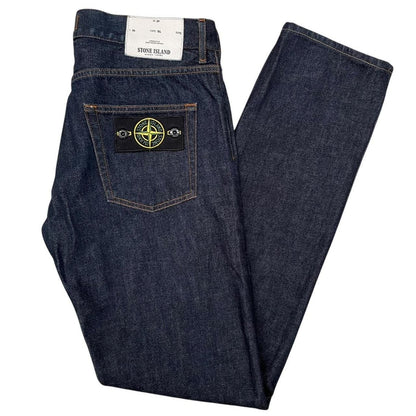 Stone Island Dark Navy Blue Slim Fit Denim Jeans