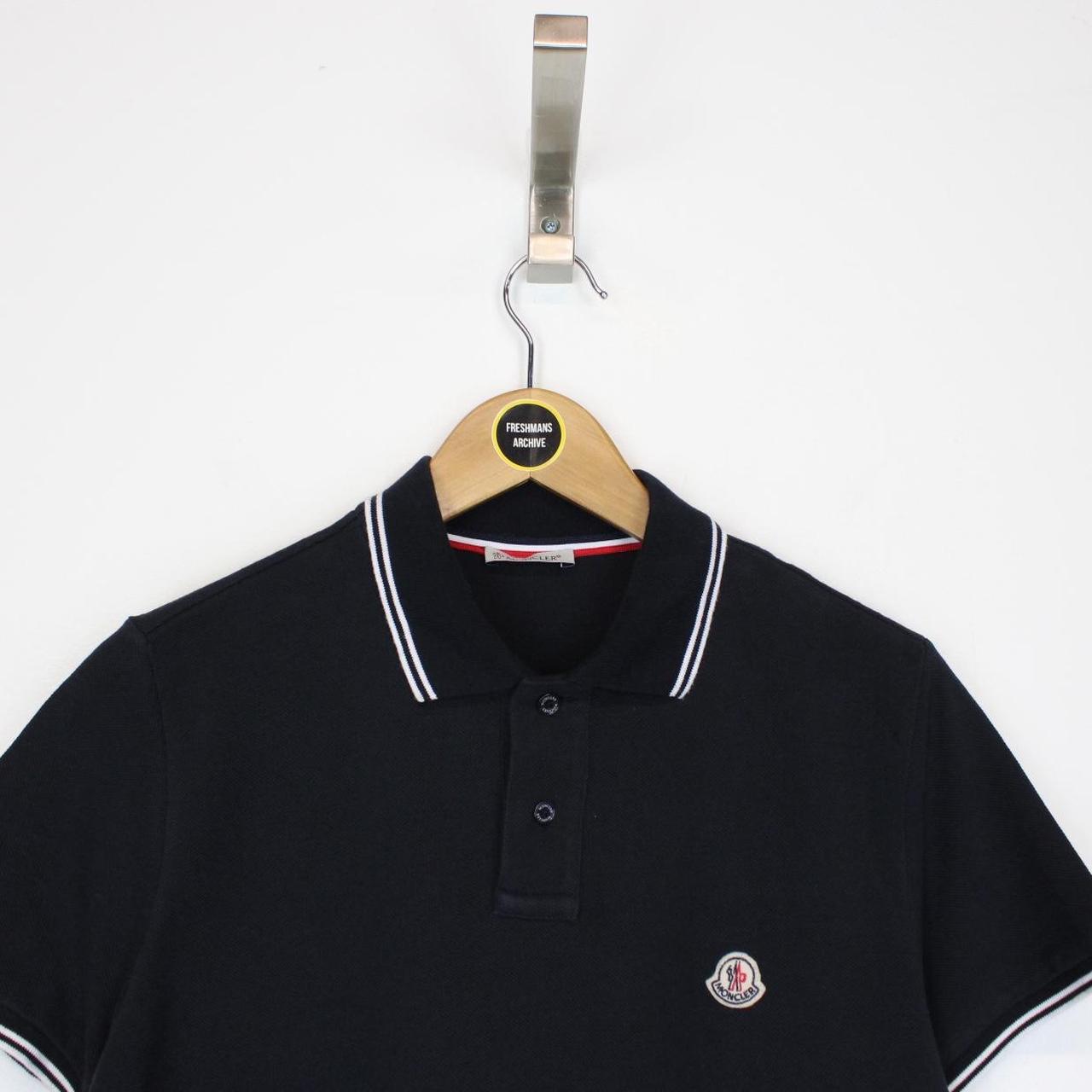 Moncler Maglia Manica Corta Navy Blue Short Sleeve Polo Shirt
