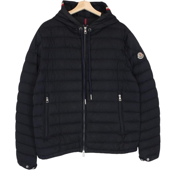 Moncler Eus Navy Blue Longue Saison Hooded Down Jacket