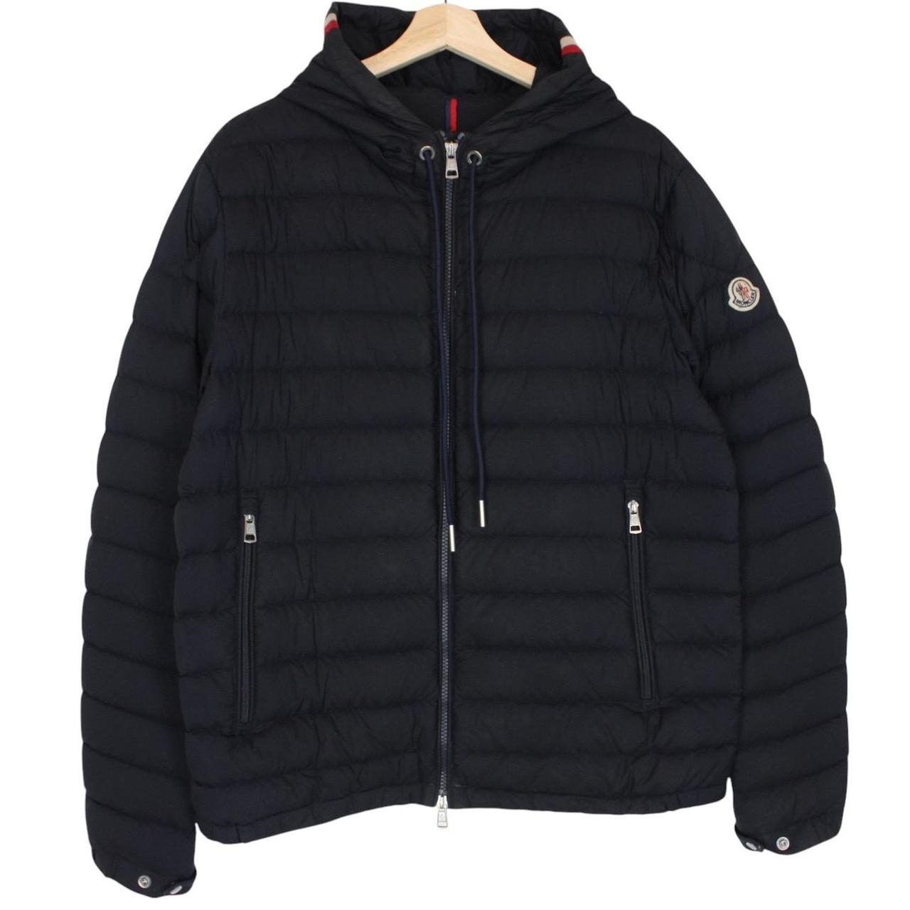 Moncler Eus Navy Blue Longue Saison Hooded Down Jacket