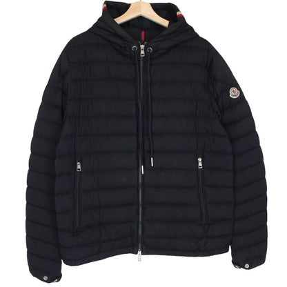Moncler Eus Navy Blue Longue Saison Hooded Down Jacket