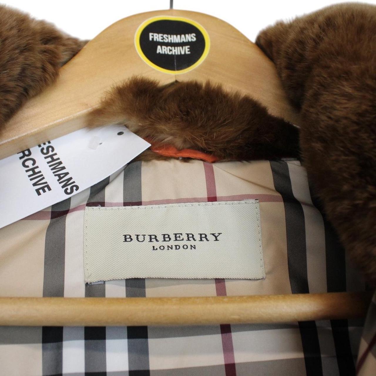 Burberry London Orange Nylon Blend Down Nova Check Gilet