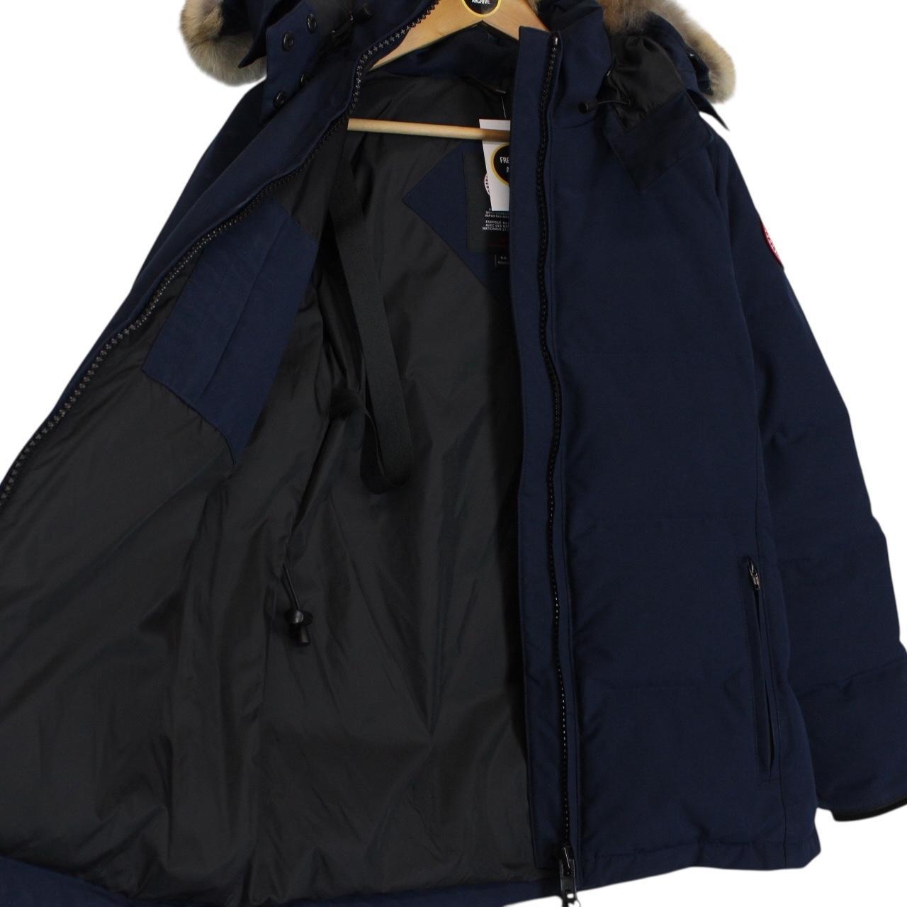 Canada Goose Atlantic Blue Chelsea Parka Heritage Down Jacket with Fur Trim