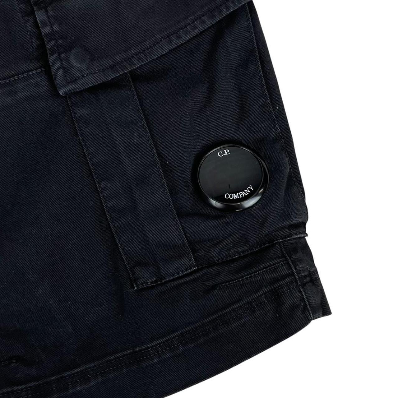 CP Company Black Lens Cotton Cargo Shorts