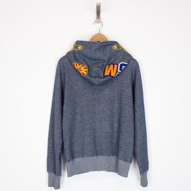 Bape Blue Full Zip WGM Shark Hoodie Jumper