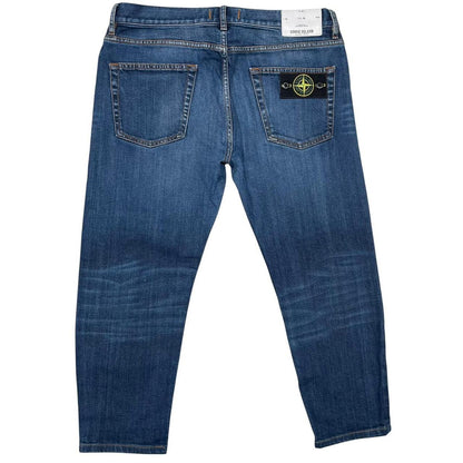 Stone Island AW 2017 Navy Blue Slim Fit Denim 3/4 Jeans