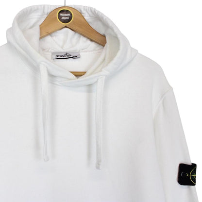 Stone Island AW 2022 White Cotton Hoodie Jumper