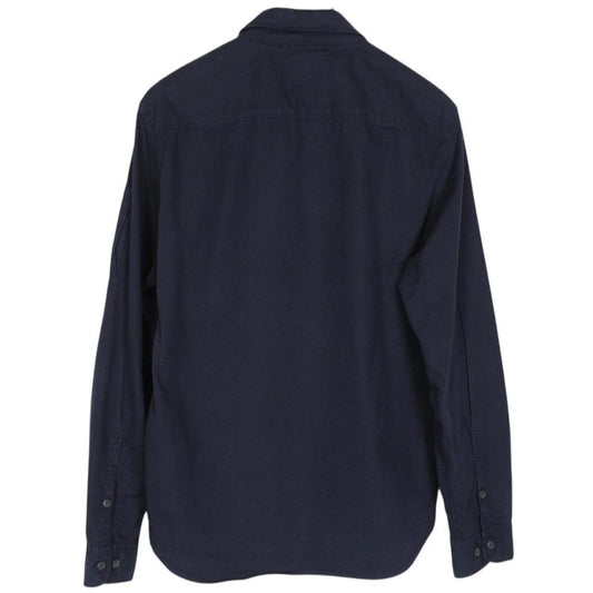 CP Company Navy Blue Full Zip Cotton Lens Overshirt Jacket