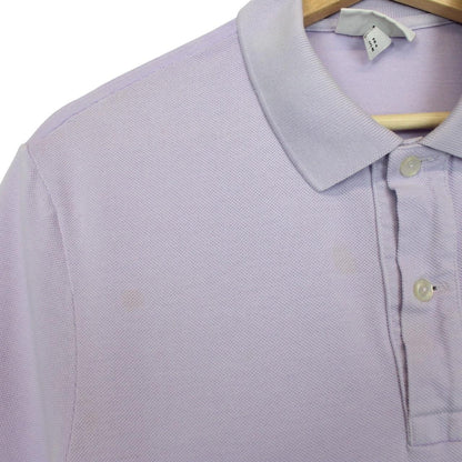 Lacoste lilac purple cotton polo shirt with embroidered crocodile logo and pocket.