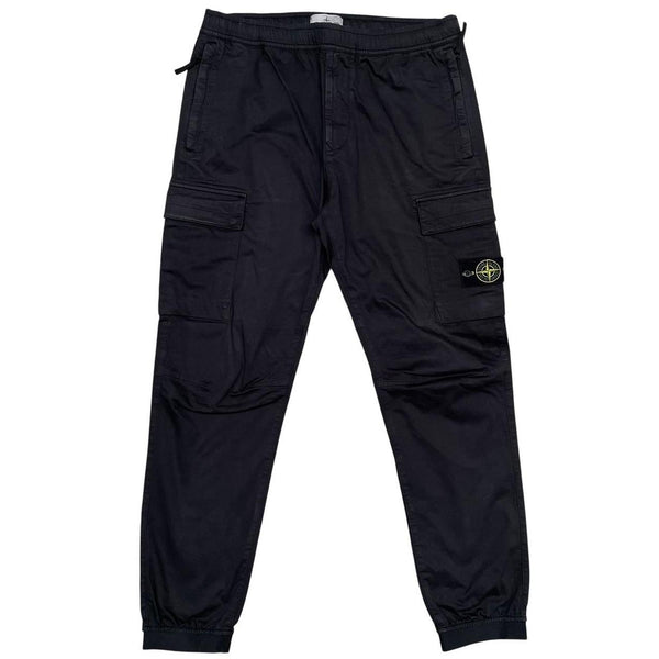 Stone Island AW 2022 Black RE-T Fit Cargo Trousers