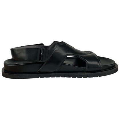 Louis Vuitton LV Black Calf Leather Oasis Sandals