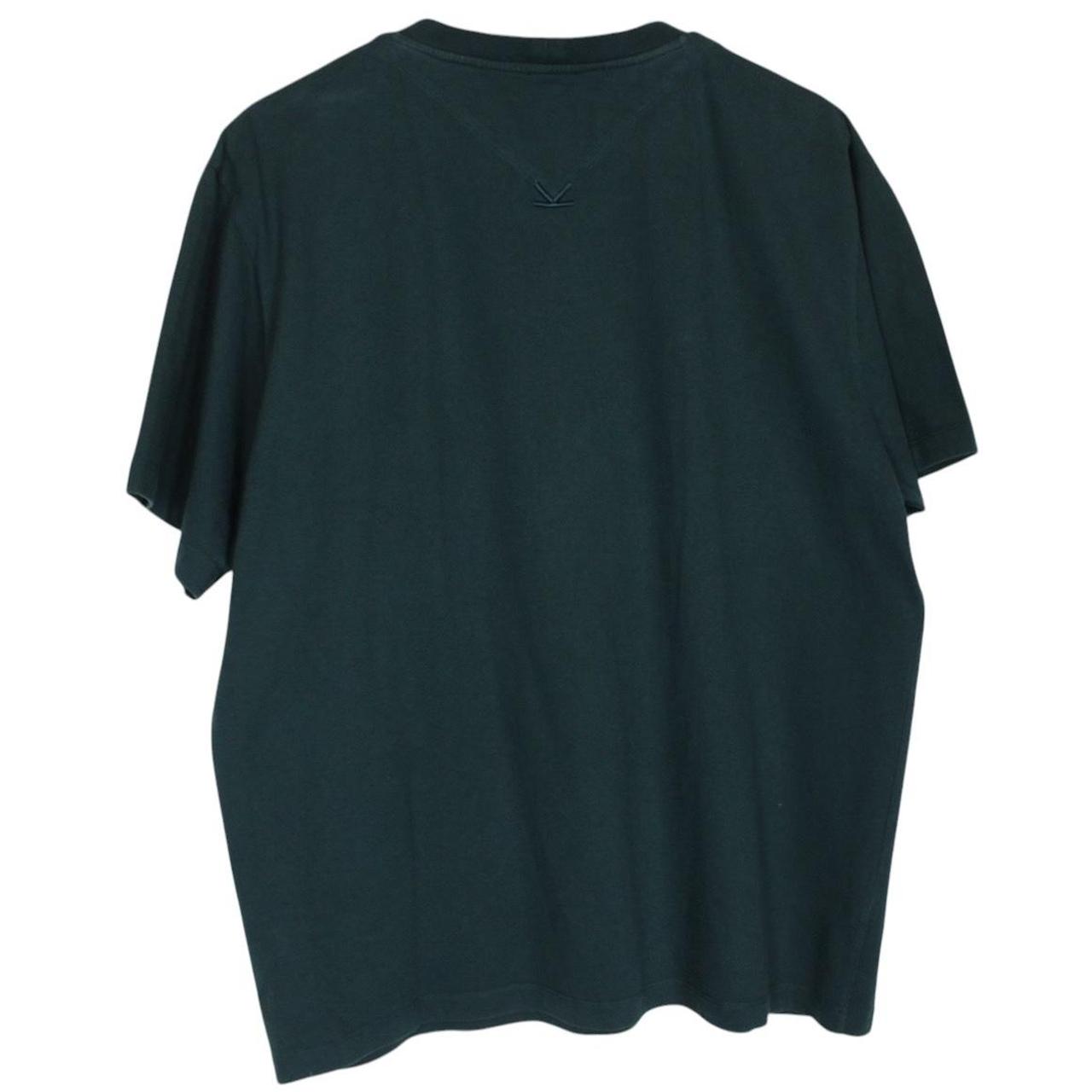 Kenzo green and white pocket t-shirt with logo print and cotton material.