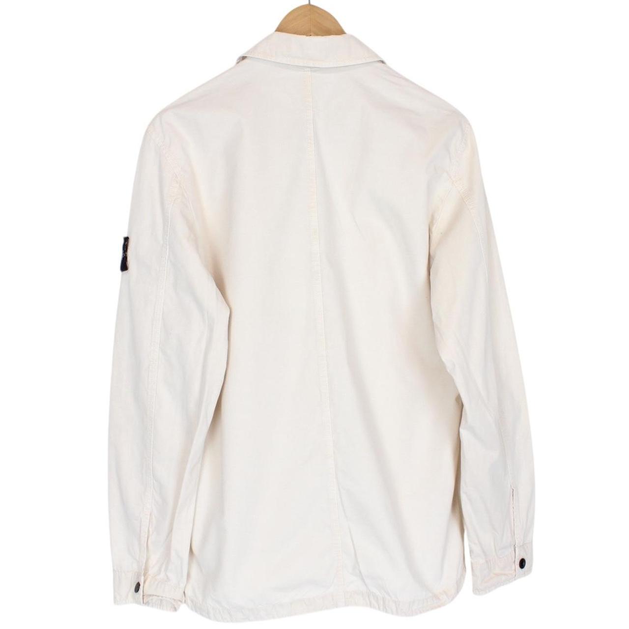 Stone Island SS 2020 Cream Full Zip Cotton Overshirt Jacket