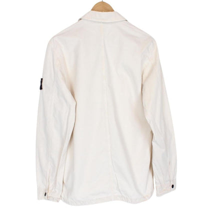 Stone Island SS 2020 Cream Full Zip Cotton Overshirt Jacket