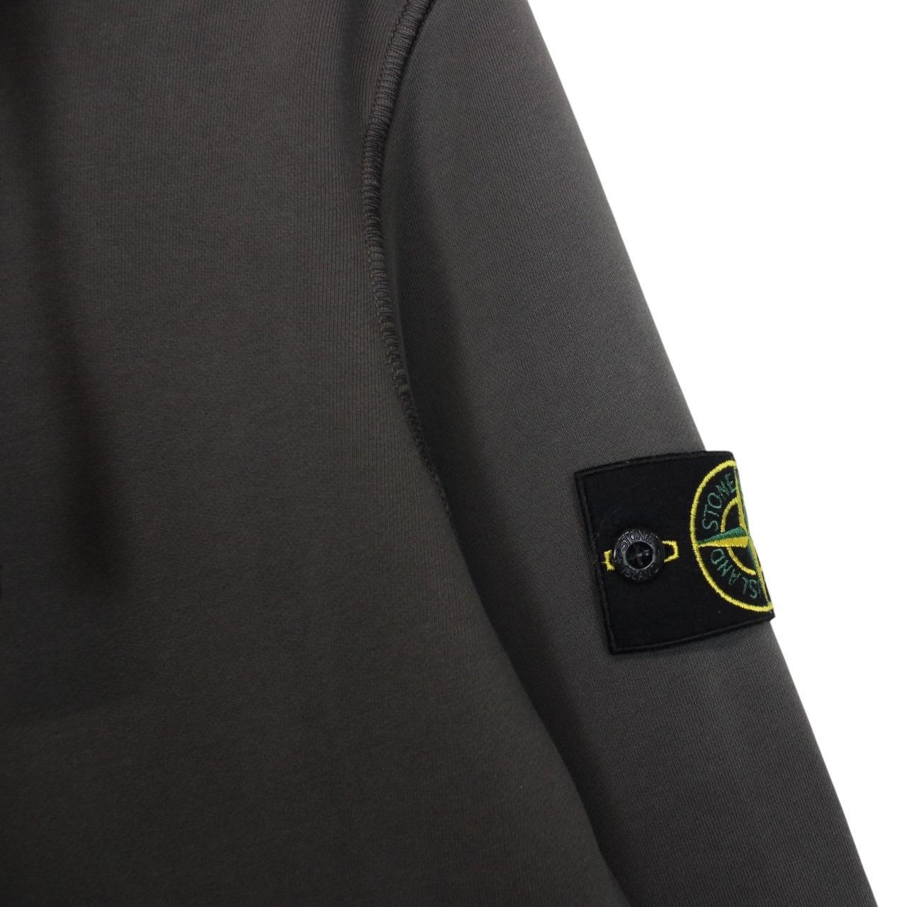 Stone Island Lead Grey Cotton Hoodie Jumper