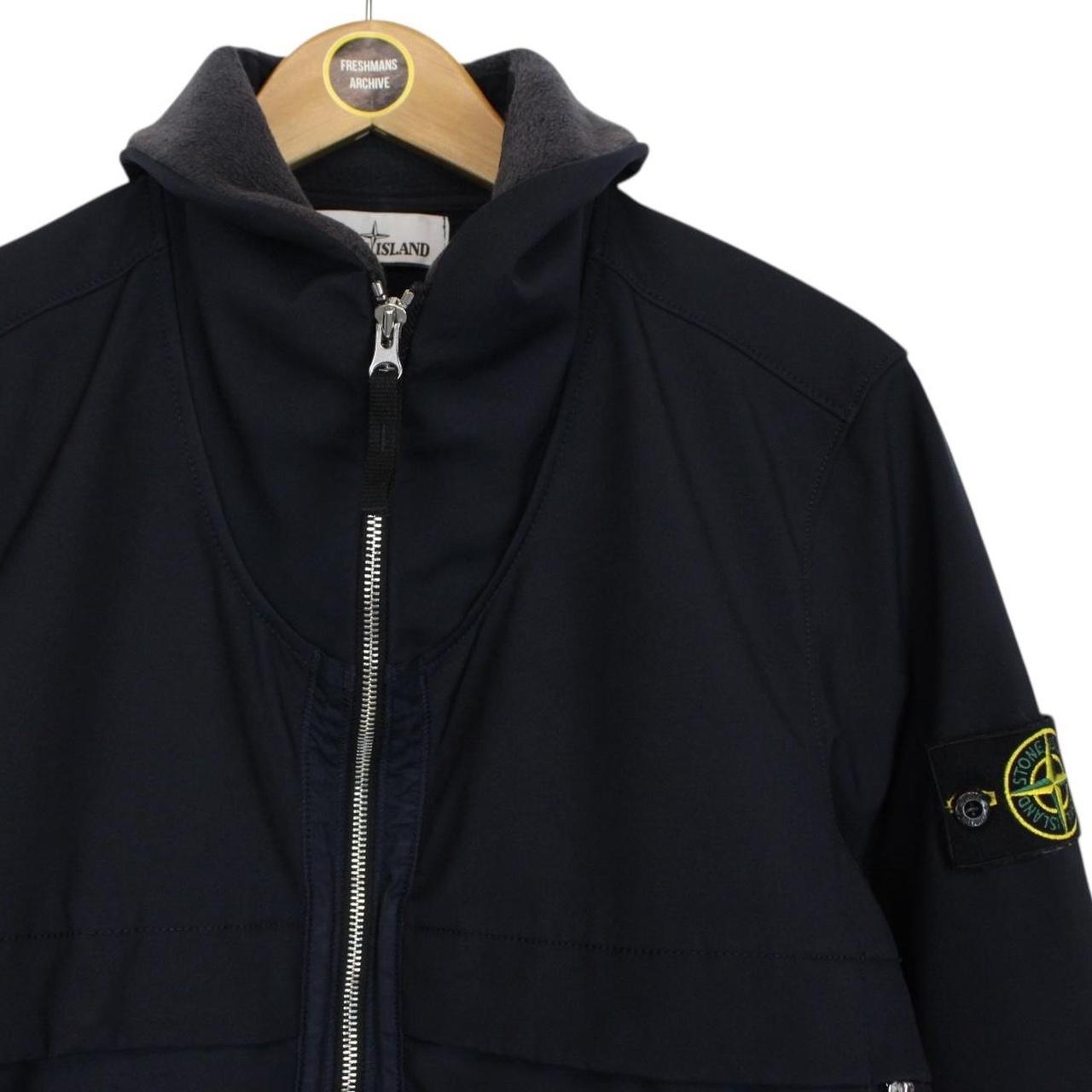 Stone Island AW 2019 Navy Blue Soft Shell-R Full Zip Jacket