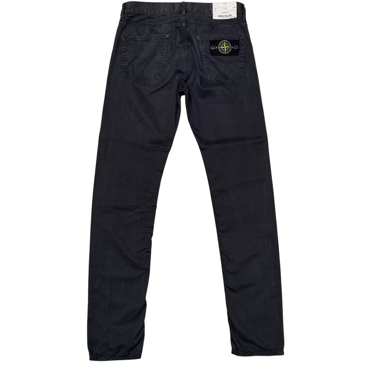 Stone Island AW 2017 Black Slim Fit Cotton Trousers