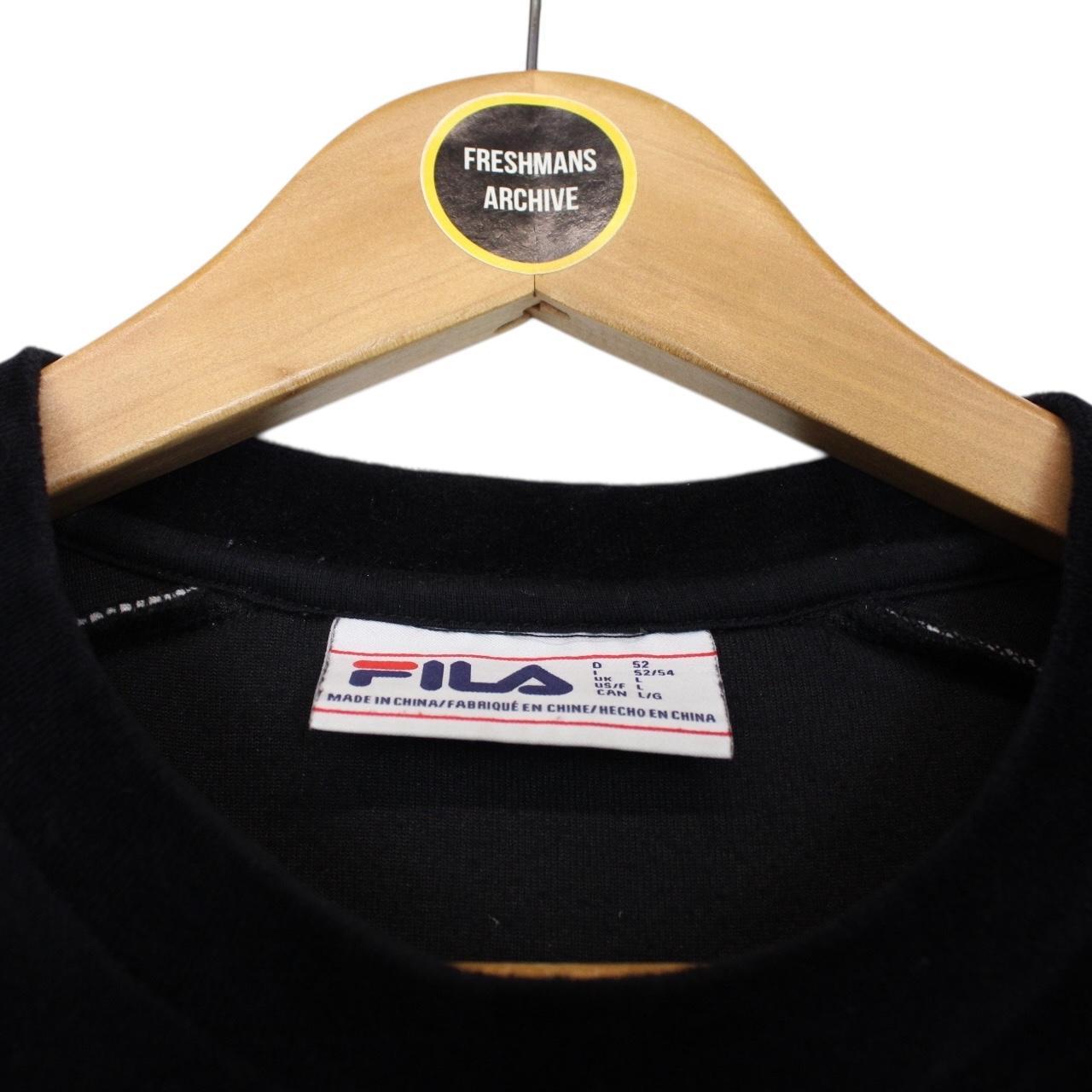 Fila Vintage 110 Velour Hector Navy Blue Short Sleeve Cotton T-Shirt