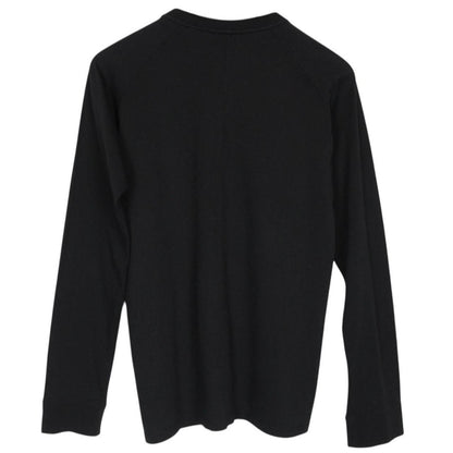 Burberry Black and White Logo Print Long Sleeve Cotton T-Shirt