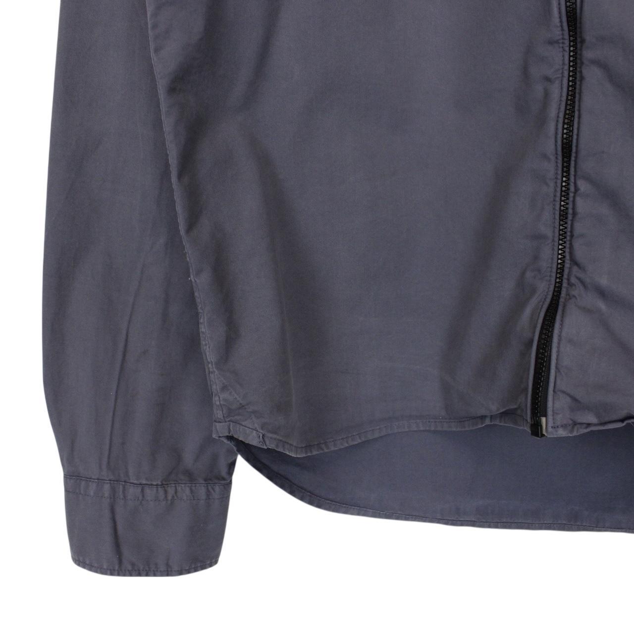CP Company Grey Full Zip Cotton Lens Overshirt