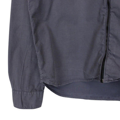 CP Company Grey Full Zip Cotton Lens Overshirt
