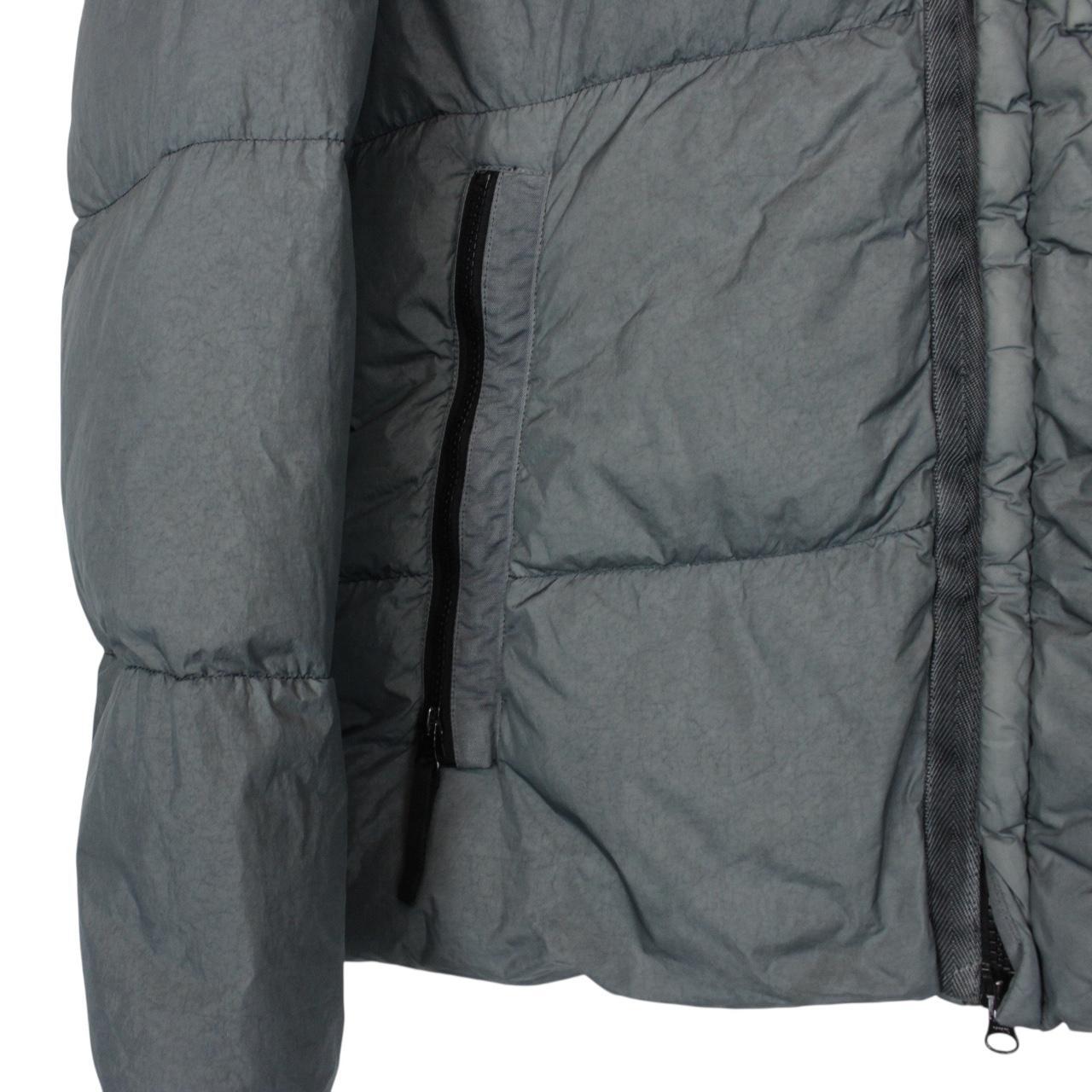 Stone Island AW 2017 Green Garment Dyed Crinkle Reps NY Down Jacket