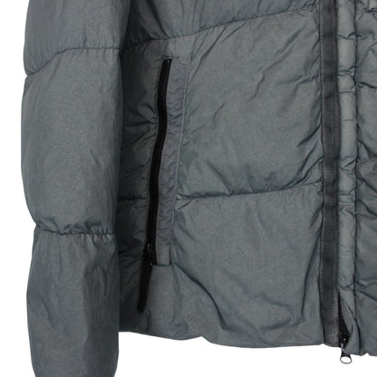 Stone Island AW 2017 Green Garment Dyed Crinkle Reps NY Down Jacket