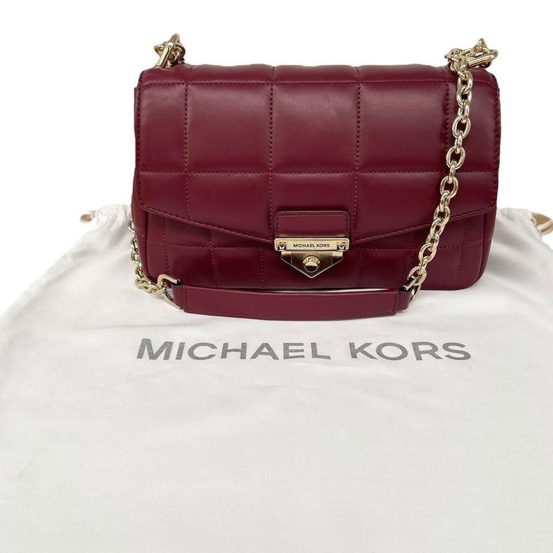 Michael Kors Dark Berry Large SoHo Quilted Shoulder Bag