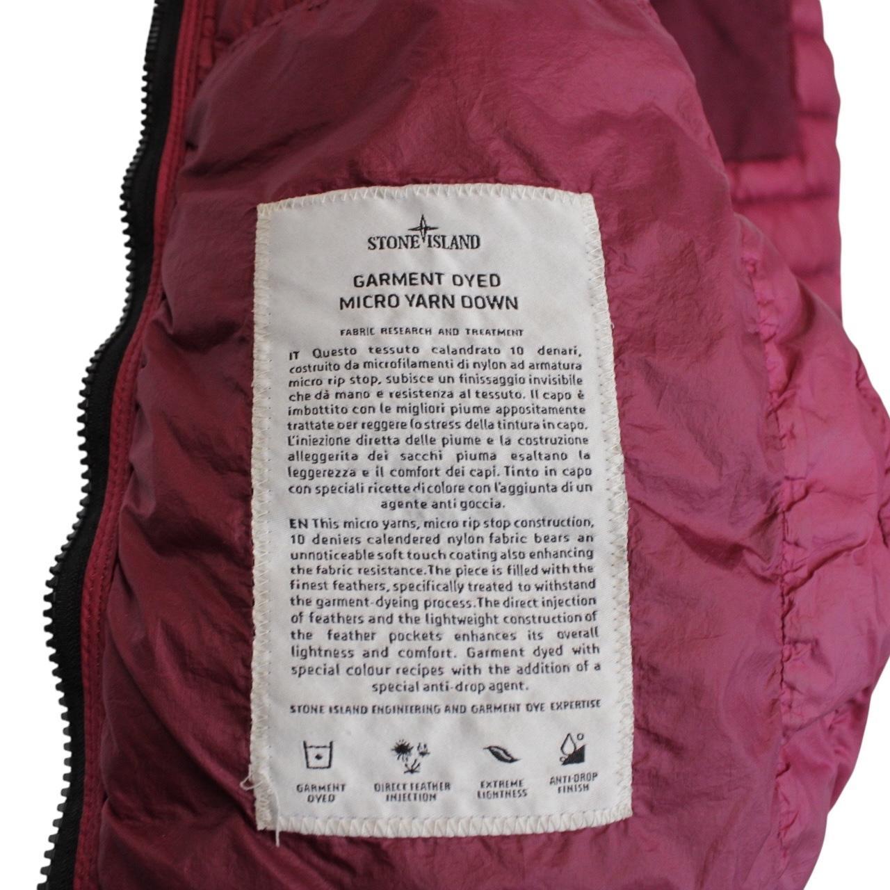 Stone Island AW 2018 Burgundy Garment Dyed Micro Yarn Down Gilet / Bodywarmer